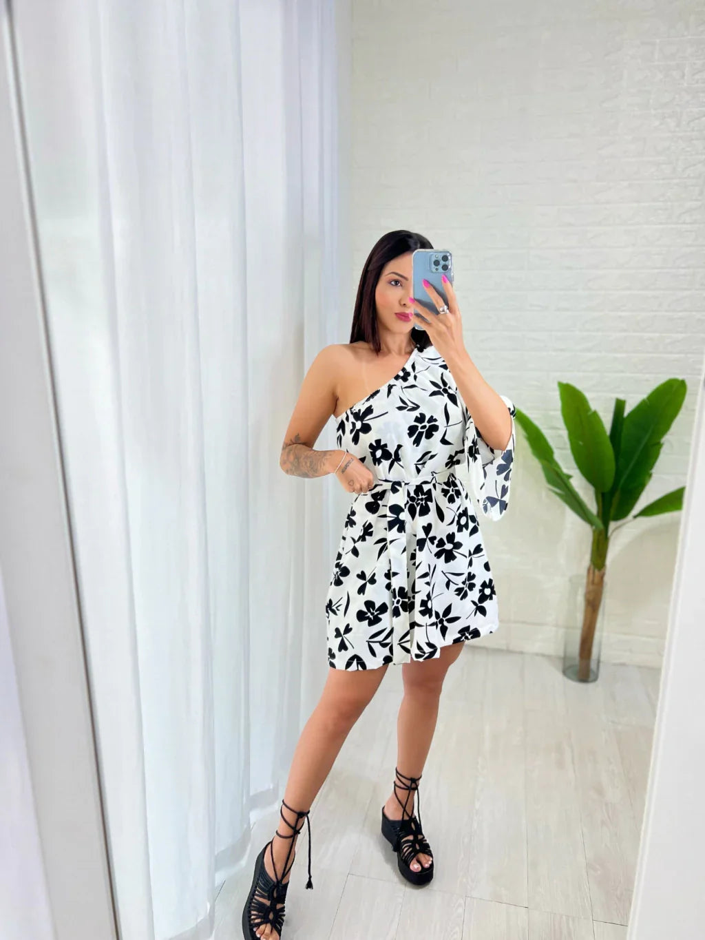 Vestido Nula Manga Floral